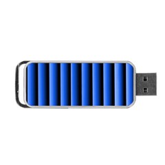 Blue Lines Background Portable Usb Flash (one Side) by Amaryn4rt