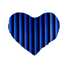 Blue Lines Background Standard 16  Premium Flano Heart Shape Cushions