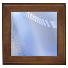 Blue Star Background Framed Tiles