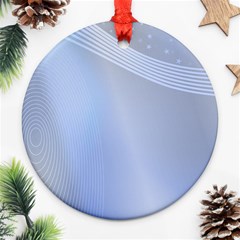 Blue Star Background Ornament (round)