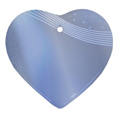 Blue Star Background Ornament (heart)