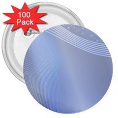 Blue Star Background 3  Buttons (100 Pack) 