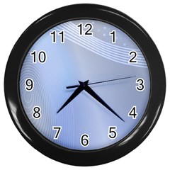 Blue Star Background Wall Clocks (black)