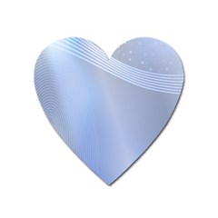 Blue Star Background Heart Magnet