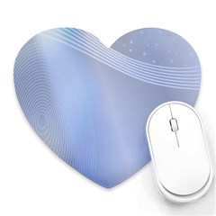 Blue Star Background Heart Mousepads by Amaryn4rt