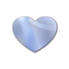 Blue Star Background Rubber Coaster (heart) 