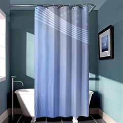 Blue Star Background Shower Curtain 36  X 72  (stall) 