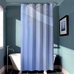 Blue Star Background Shower Curtain 36  x 72  (Stall)  Curtain(36 X72 ) - 33.26 x66.24  Curtain(36 X72 )