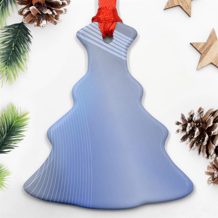 Blue Star Background Ornament (Christmas Tree) 