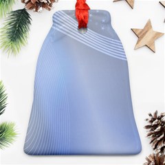 Blue Star Background Bell Ornament (two Sides)