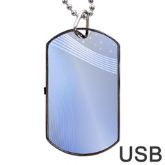 Blue Star Background Dog Tag Usb Flash (two Sides)