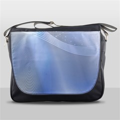 Blue Star Background Messenger Bags