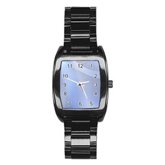 Blue Star Background Stainless Steel Barrel Watch