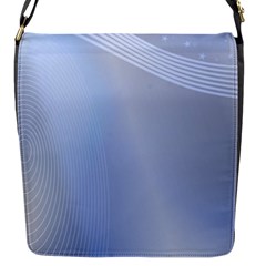 Blue Star Background Flap Messenger Bag (s)