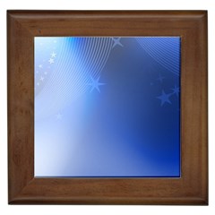 Blue Star Background Framed Tiles