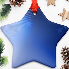 Blue Star Background Ornament (star)