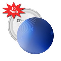 Blue Star Background 2 25  Buttons (10 Pack) 