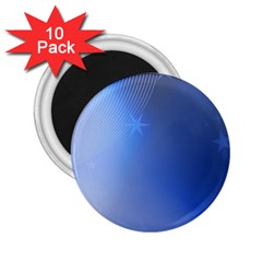 Blue Star Background 2 25  Magnets (10 Pack) 