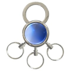 Blue Star Background 3-ring Key Chains