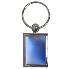 Blue Star Background Key Chains (rectangle) 