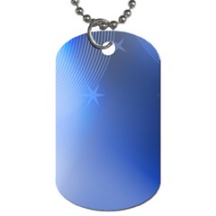 Blue Star Background Dog Tag (one Side)