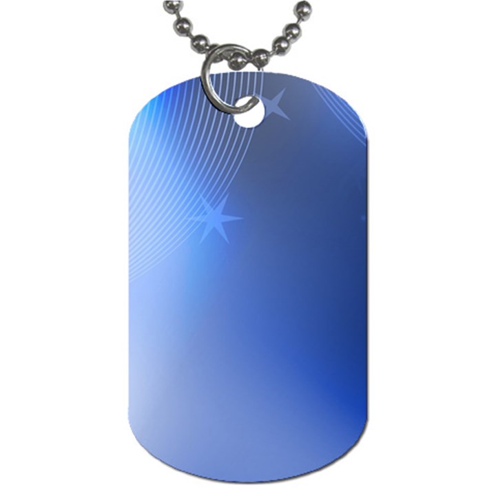 Blue Star Background Dog Tag (Two Sides)