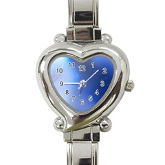 Blue Star Background Heart Italian Charm Watch