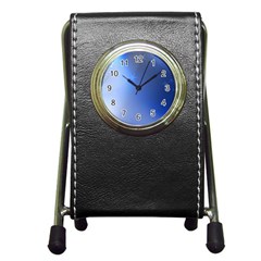 Blue Star Background Pen Holder Desk Clocks