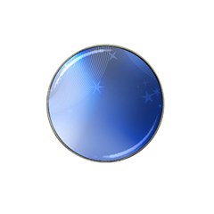 Blue Star Background Hat Clip Ball Marker