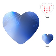 Blue Star Background Playing Cards (heart) 