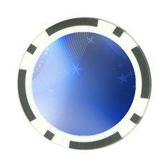 Blue Star Background Poker Chip Card Guard