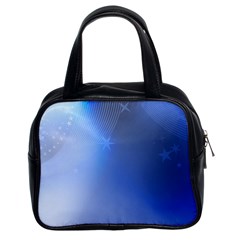 Blue Star Background Classic Handbags (2 Sides)