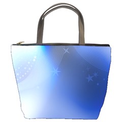 Blue Star Background Bucket Bags by Amaryn4rt