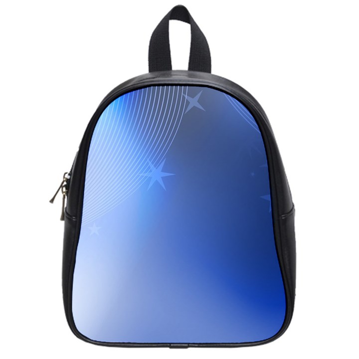 Blue Star Background School Bags (Small) 