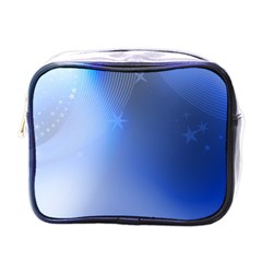 Blue Star Background Mini Toiletries Bags