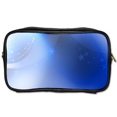 Blue Star Background Toiletries Bags