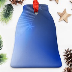 Blue Star Background Ornament (bell)