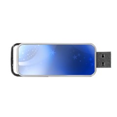 Blue Star Background Portable Usb Flash (two Sides)