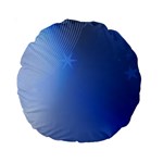 Blue Star Background Standard 15  Premium Round Cushions Front