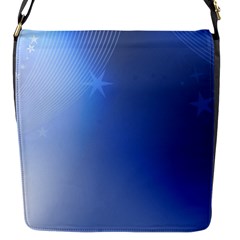 Blue Star Background Flap Messenger Bag (s)