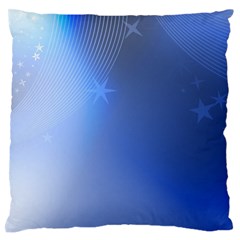 Blue Star Background Large Flano Cushion Case (one Side)