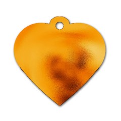 Blurred Glass Effect Dog Tag Heart (two Sides)