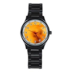 Blurred Glass Effect Stainless Steel Round Watch