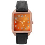 Bright Tech Background Rose Gold Leather Watch  Front