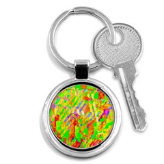 Cheerful Phantasmagoric Pattern Key Chains (round) 