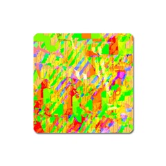 Cheerful Phantasmagoric Pattern Square Magnet