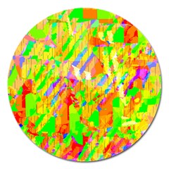 Cheerful Phantasmagoric Pattern Magnet 5  (round)