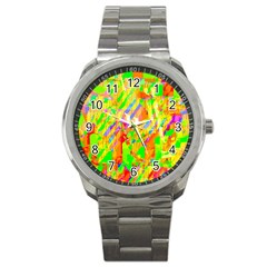 Cheerful Phantasmagoric Pattern Sport Metal Watch