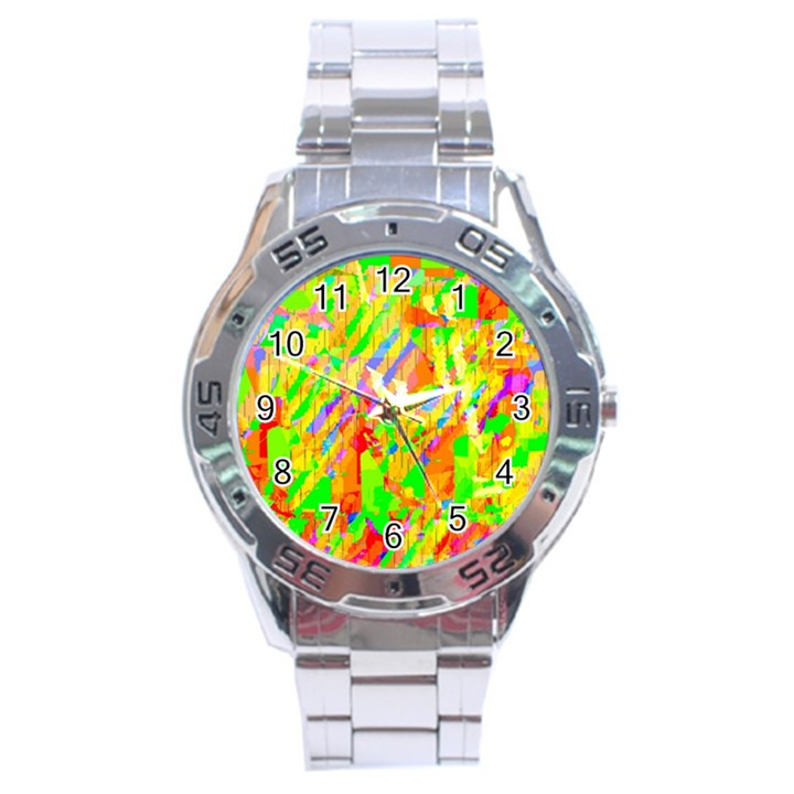 Cheerful Phantasmagoric Pattern Stainless Steel Analogue Watch