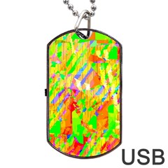 Cheerful Phantasmagoric Pattern Dog Tag Usb Flash (two Sides)